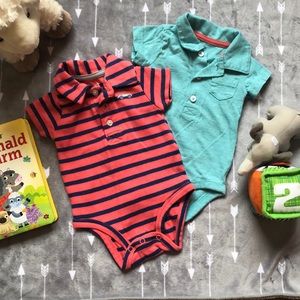 🍭 Baby boy SS adorable Carters onesies bundle!